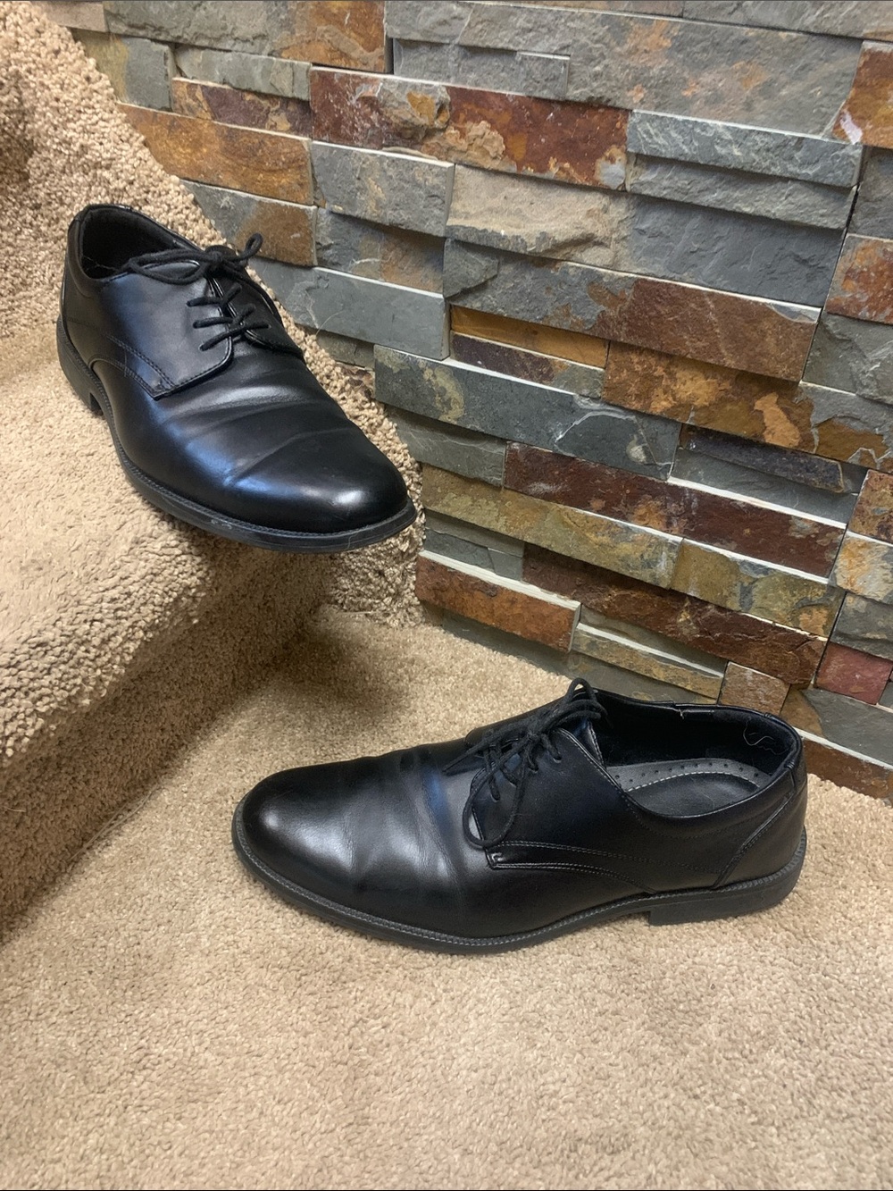 Men's Black Dress Oxfords - Classic Lace-Up Formal Shoes van Heusen Larry 11